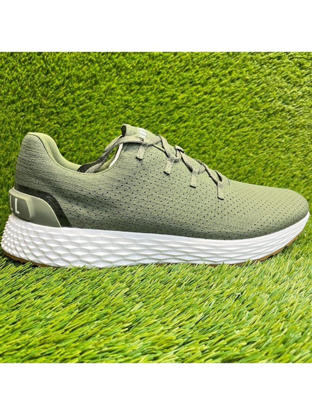 Nobull Allday Ripstop Runner Mens Size 13.5 Green White Training Shoes‎ Sneakers